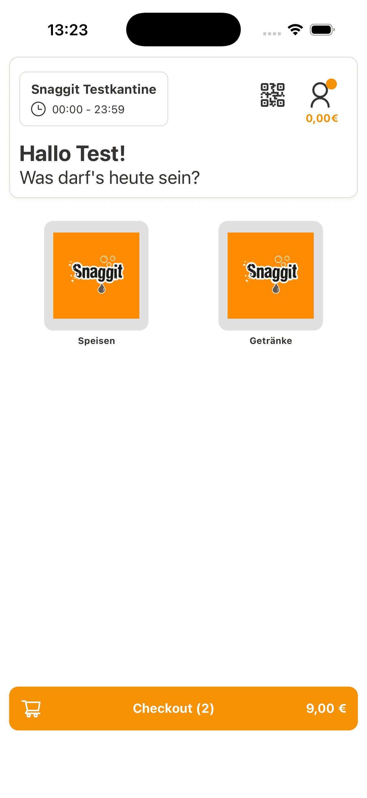 Originalaufnahme der Kunden-App als Einblick in die technische Basis