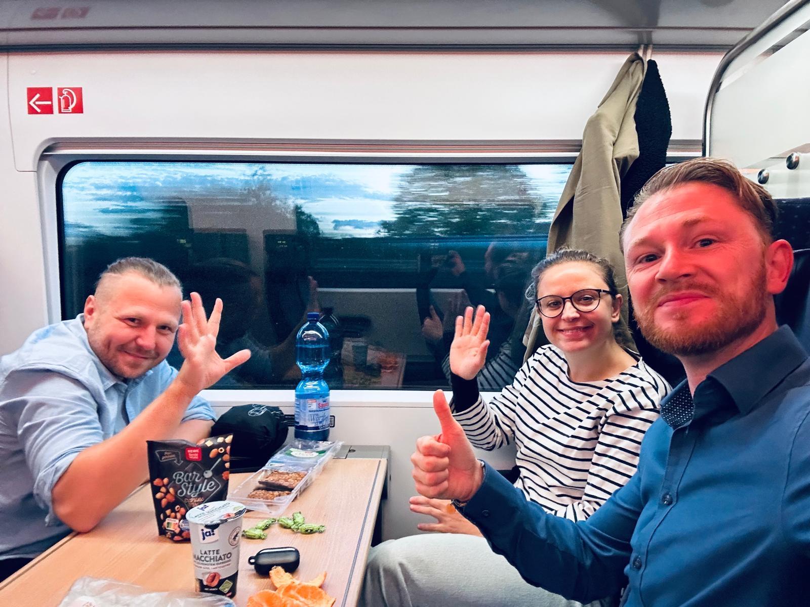 Persönliches Foto von der Zugfahrt zum Lekkerland-Messebesuch.